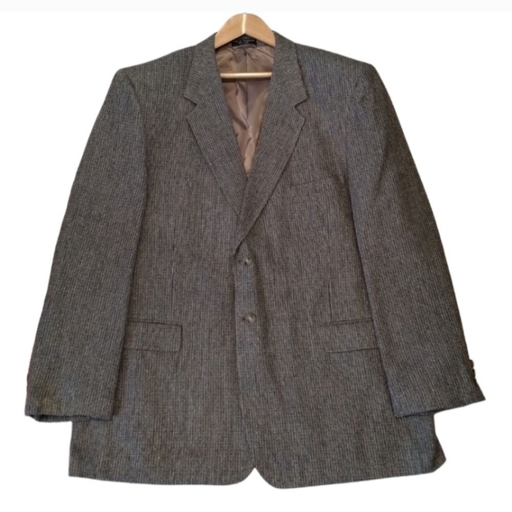 VON FURSTENBERG Pure Silk Tweed Blazer Two Button Academia‎ Office Formal